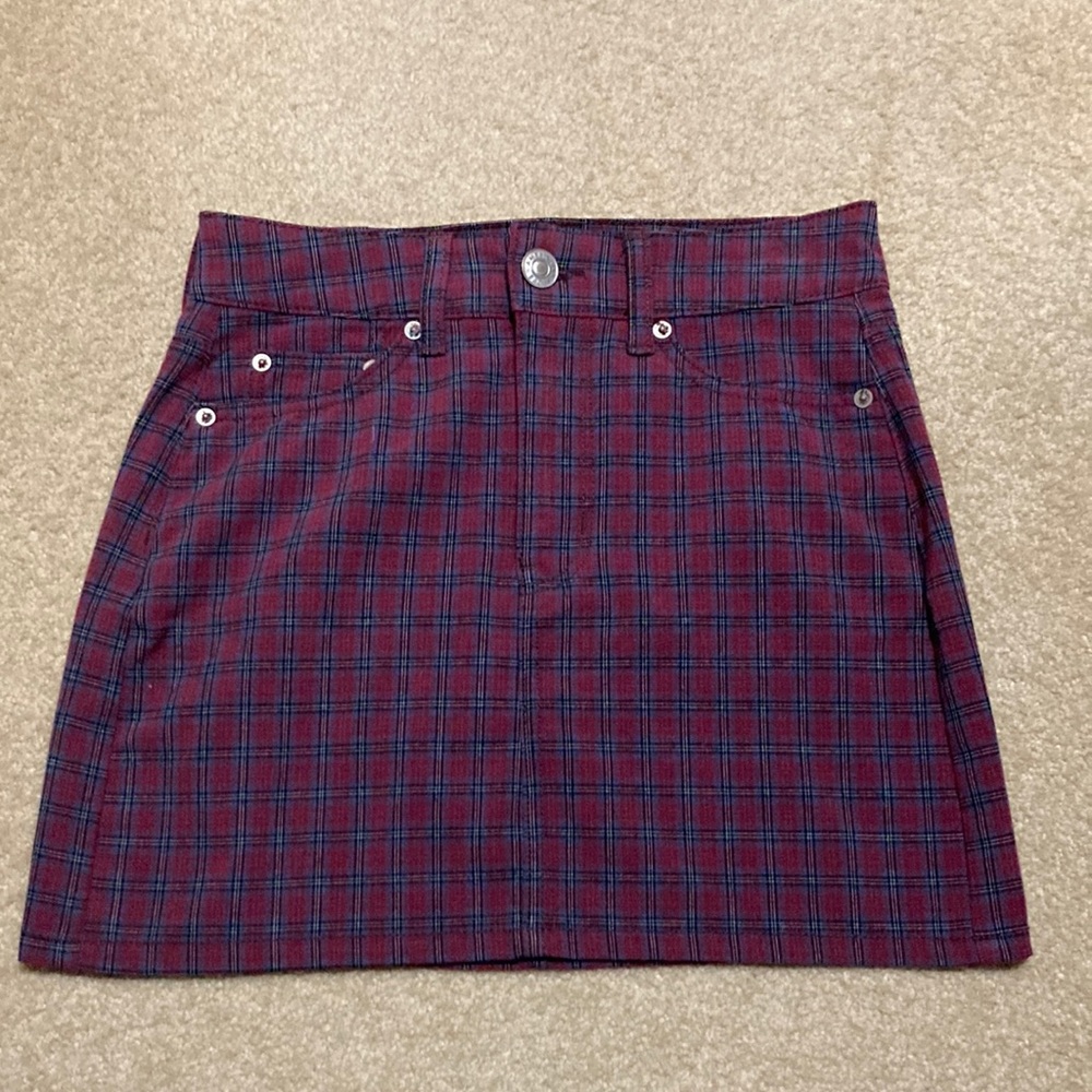 cute vintage plaid american eagle mini skirt!!